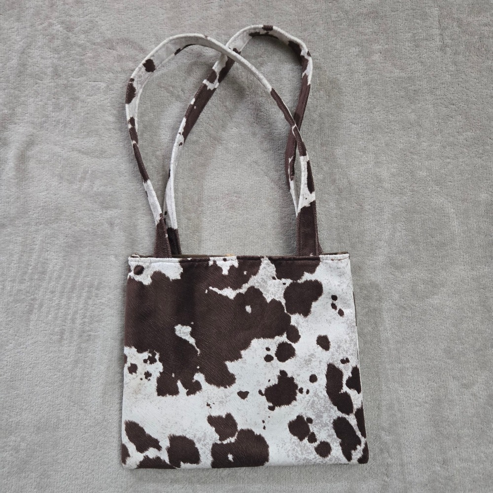Cow Print Tote Bag Women Brown Western Boho Cowgirl Rodeo Farm Indie Purse - Picture 3 of 8